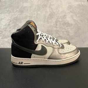 Nike Black and Silver Jordans  High-Top Sneakers